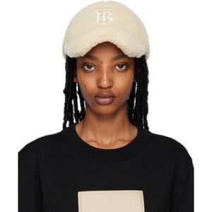 Burberry Off-White Motif Cap  - Natural - Size: Small - female
