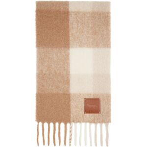 Maison Kitsuné Beige Check Scarf  - C221 Ecru Beige Chec - Size: UNI - female