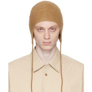 AURALEE Tan Hand-Sewn Beanie  - CAMEL - Size: UNI - male