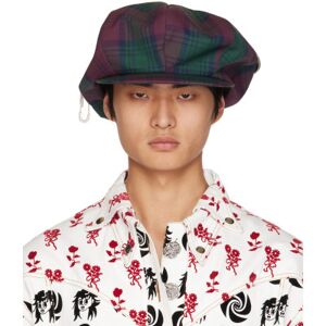 KIDILL Red & Green Check Cap  - RED TARTAN CHECK - Size: UNI - male