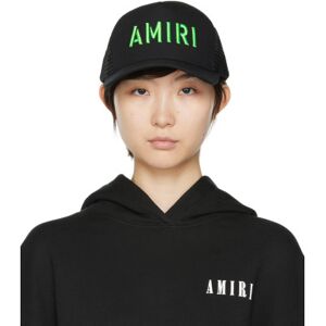 AMIRI Black Arts Stencil Trucker Cap  - Black / Lime - Size: UNI - female