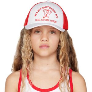 Diesel Kids White & Red Fiwos Cap  - K100 - Size: 2 - unisex