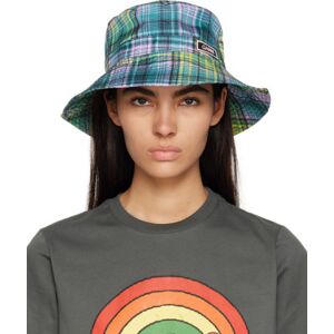 GANNI Green Printed Tech Bucket Hat  - 759 Lagoon - Size: Extra Small - female