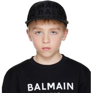 Balmain Kids Black Logo Cap  - 930 Black - Size: 2 - unisex