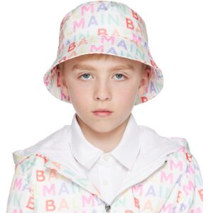 Balmain Kids White Logo Cap  - 100Ne Wht/Blk - Size: 2 - unisex