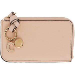 Chloé Pink Alphabet Zip Card Holder  - 6J5 Cement Pink - Size: UNI - female