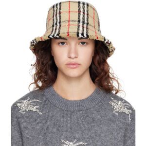 Burberry Beige Check Bucket Hat  - Archive Beige Chk - Size: Small - female