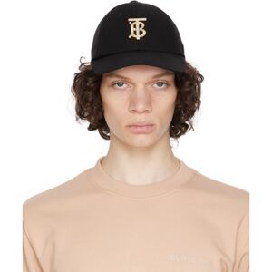 Burberry Black Monogram Motif Cap  - BLACK - Size: Large - male