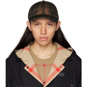 Burberry Beige & Black Overlay Check Cap  - BEIGE CHECK / BLACK - Size: Extra Small - male