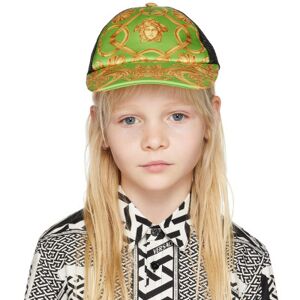 Versace Kids Green Heritage Cap  - 5Y250 Lime+Gold - Size: Large - unisex