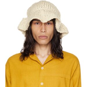 AIREI Off-White Khadi Bucket Hat  - NATURAL - Size: Small - male