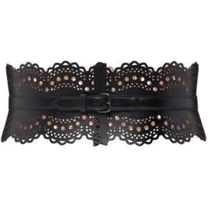 ALAÏA Black Openwork Bustier Belt  - 999 Black - Size: cm 60 - female