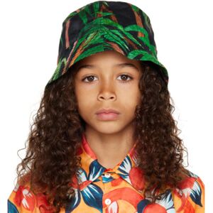 Endless Joy Kids Multicolor Printed Bucket Hat  - BLACK - Size: Large - unisex