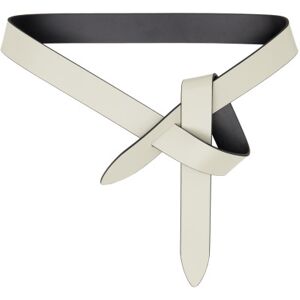 Isabel Marant White Lecce Reversible Belt  - Ckbk Chalk/Black - Size: Medium - female