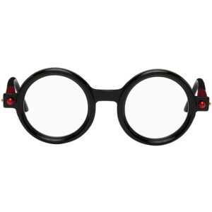 Kuboraum Black P1 Glasses  - BLACK SHINE, RED + B - Size: UNI - male