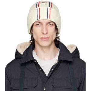 Moncler Off-White Rolled Brim Beanie  - 034 WHITE - Size: UNI - male