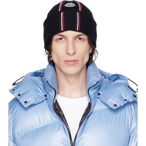 Moncler Navy Rolled Brim Beanie  - 742 BLUE - Size: UNI - male