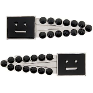 Acne Studios Silver & Black Logo Hair Clips  - 900 BLACK - Size: UNI - male