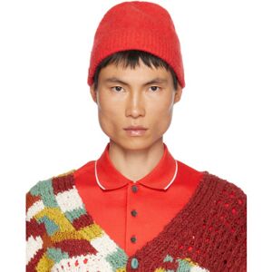 ZEGNA x The Elder Statesman Red Brushed Beanie  - R05 RED - Size: UNI - male