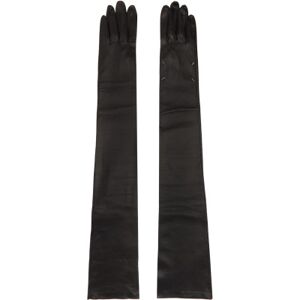Maison Margiela Black Leather Gloves  - 900 Black - Size: Small - female