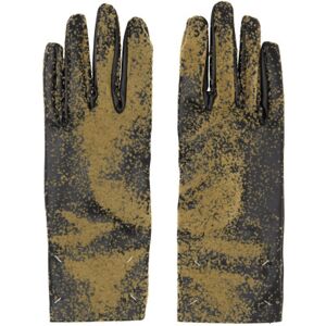 Maison Margiela Brown Flocked Gloves  - 900 Sandstorm Flock - Size: Medium - female