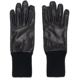 Rick Owens Black Short Ribcuff Gloves  - 09 BLACK - Size: ˝ 9 - male