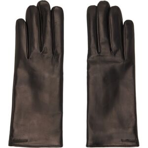 Ferragamo Black Embossed Gloves  - NERO - Size: cm 85 - male