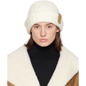 Chloé Off-White Curly Knit Beanie  - 294 Soft Beige - Size: UNI - female