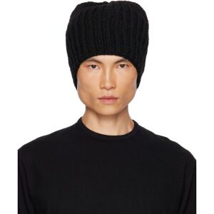 The Row Black Ayfer Beanie  - BLACK - Size: Extra Large - male