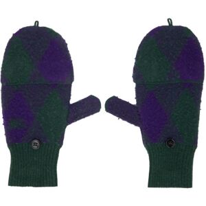 Burberry Green & Purple Argyle Wool Mittens  - VINE + ROYAL - Size: Medium - female