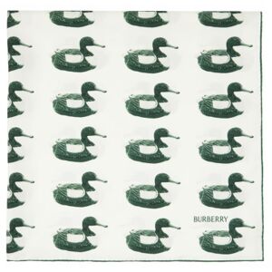 Burberry Green & White Duck Print Scarf  - VINE - Size: UNI - female