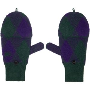 Burberry Green & Purple Argyle Wool Mittens  - VINE + ROYAL - Size: Medium - male