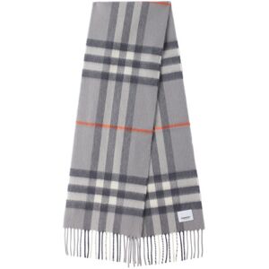 Burberry Kids Gray Check Scarf  - VINTAGE GREY - Size: UNI - unisex