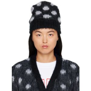 Marni Black & White Polka Dot Beanie  - DON99 Black - Size: Large - female