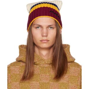 Marni Multicolor Logo Beanie  - 00W03 STONE WHITE - Size: Small - male