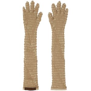 Isa Boulder SSENSE Exclusive Beige Cereal Gloves  - Burlap - Size: Large - female