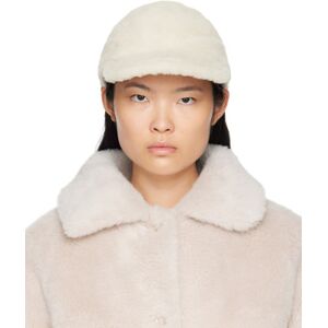 Yves Salomon White Curly Shearling Cap  - A1006 Meringue - Size: UNI - female