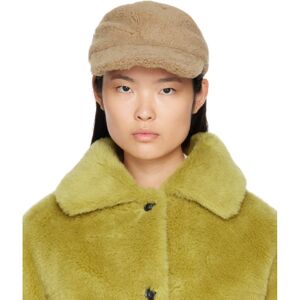 Yves Salomon Tan Curly Shearling Cap  - A2156 Madeleine - Size: UNI - female