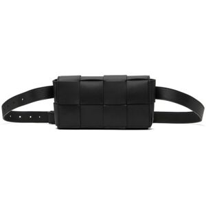 Bottega Veneta Black Cassette Belt Bag  - 8425 BLACK-GOLD - Size: UNI - male