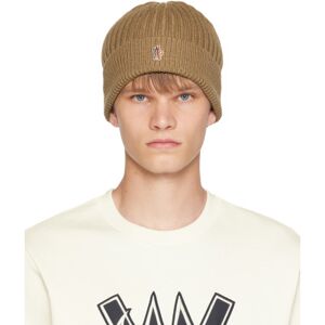 Moncler Grenoble Beige Logo Beanie  - 248 Beige - Size: UNI - male