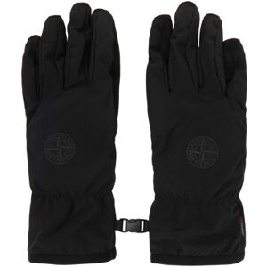 Stone Island Black Soft Shell Gloves  - V0029 BLACK - Size: Medium - male