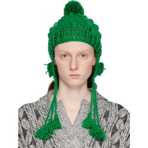 Anna Sui Green Butterfly Beanie  - Clover - Size: UNI - female