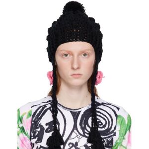 Anna Sui SSENSE Exclusive Black Butterfly Beanie  - Black/Pink - Size: UNI - female