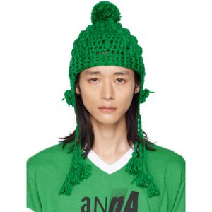 Anna Sui SSENSE Exclusive Green Butterfly Beanie  - CLOVER - Size: UNI - male