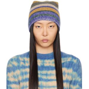 The Elder Statesman Multicolor Stripe Super Soft Beanie  - C921 Sah/Drf/Pln/Wlw - Size: UNI - female