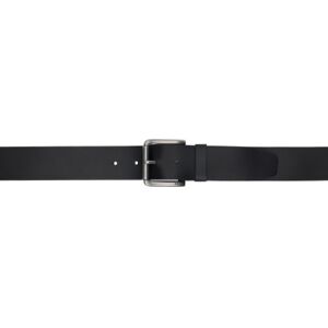 Boss Black Leather Branded Pin Buckle Belt  - Black 001 - Size: cm 95 - male