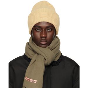 Acne Studios Beige Large Logo Beanie  - CPA Biscuit beige - Size: UNI - male