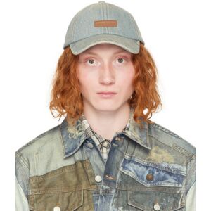 Acne Studios Blue Patch Denim Cap  - BUF Blue/beige - Size: UNI - male