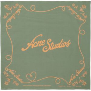 Acne Studios Green Printed Scarf  - DN6 Green/Honey yell - Size: UNI - male