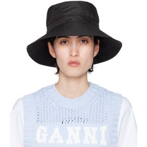 GANNI Back Recycled Tech Bucket Hat  - 099 Black - Size: Extra Small - female